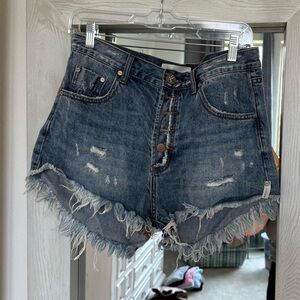 One Teaspoon Outlaws Cutoff Denim Shorts
